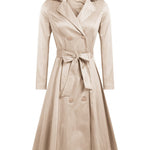Zeagoo Women's Trench Coats Double-Breasted Long Coat with Belt (Us Only)