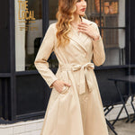 Zeagoo Women's Trench Coats Double-Breasted Long Coat with Belt (Us Only)
