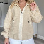 Fuzzy Fleece Jackets Oversized Open Front Coat Zipper Outwear(TTShop02) - Zeagoo (Us Only)