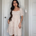 Lantern Sleeve Swing Mini Dress - Zeagoo (Us Only)