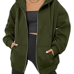 Zeagoo Women's Oversized Zip Up Hoodies