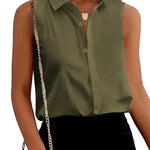 Sleeveless Button Down Tank Tops - Zeagoo (Us Only)