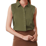 Sleeveless Button Down Tank Tops - Zeagoo (Us Only)