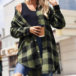 Zeagoo Womens Shacket Jacket Long Sleeve Flannel Shirt
