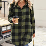Zeagoo Womens Shacket Jacket Long Sleeve Flannel Shirt