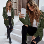 Zeagoo Zip Up Hoodies Long Fleece Jacket