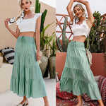 Zeagoo Women's Midi Skirts Boho High Waist A Line Casual Maxi Work Skirt Summer