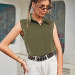 Sleeveless Button Down Tank Tops - Zeagoo (Us Only)