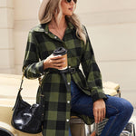 Zeagoo Womens Shacket Jacket Long Sleeve Flannel Shirt