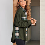 Zeagoo Womens Corduroy Flannel Shacket Jacket Casual Plaid Shirts