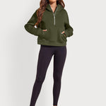 Zeagoo Womens Half Zip Cropped Hoodies