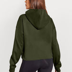 Zeagoo Womens Half Zip Cropped Hoodies