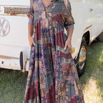 Floral-print Cotton Midi Dress