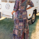 Floral-print Cotton Midi Dress