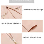 Zeagoo Womens Blazer Cropped Open Front Zipper Dress Jacket O Neck Casual Office Suit Jacket