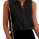 Sleeveless Button Down Tank Tops - Zeagoo (Us Only)