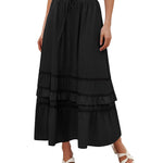 Zeagoo Women's Midi Skirts Boho High Waist A Line Casual Maxi Work Skirt Summer