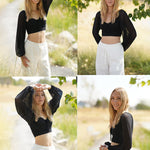 Tie Knot Ruched Crop Tube Top - Zeagoo (Us Only)