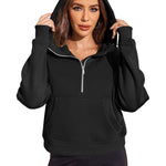 Zeagoo Womens Half Zip Cropped Hoodies