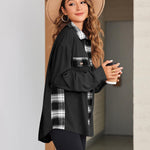 Zeagoo Womens Corduroy Flannel Shacket Jacket Casual Plaid Shirts