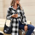 Zeagoo Womens Shacket Jacket Long Sleeve Flannel Shirt