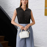 Sleeveless Button Down Tank Tops - Zeagoo (Us Only)