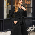 Zeagoo Women's Trench Coats Double-Breasted Long Coat with Belt (Us Only)