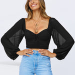 Tie Knot Ruched Crop Tube Top - Zeagoo (Us Only)