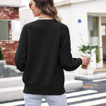 Lantern Sleeve Button Down Cable Knit Sweate - Zeagoo (Us Only)