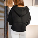Zeagoo Womens Half Zip Cropped Hoodies