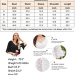 Swiss Dot Chiffon 3/4 Ruffle Sleeve Blouse - Zeagoo (Us Only)