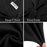 Twist Front Knitted Bodycon Dress - Zeagoo (Us Only)