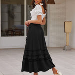 Zeagoo Women's Midi Skirts Boho High Waist A Line Casual Maxi Work Skirt Summer
