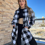 Zeagoo Womens Shacket Jacket Long Sleeve Flannel Shirt