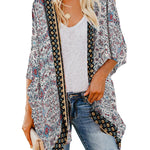 Floral Printed Batwing Cardigan - Zeagoo (Us Only)