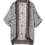 Floral Printed Batwing Cardigan - Zeagoo (Us Only)