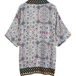 Floral Printed Batwing Cardigan - Zeagoo (Us Only)