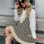 Zeagoo Womens Sweater Vest Dress Pattern Knitted Dress