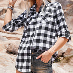 Long/Roll Up Sleeve Cotton Plaid Shirts - Zeagoo (Us Only)