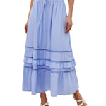 Zeagoo Women's Midi Skirts Boho High Waist A Line Casual Maxi Work Skirt Summer