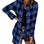 Zeagoo Womens Shacket Jacket Long Sleeve Flannel Shirt