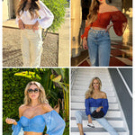 Tie Knot Ruched Crop Tube Top - Zeagoo (Us Only)