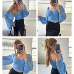 Tie Knot Ruched Crop Tube Top - Zeagoo (Us Only)