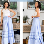 Zeagoo Women's Midi Skirts Boho High Waist A Line Casual Maxi Work Skirt Summer
