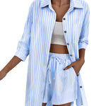 Two Piece Outfit Sets Cotton Shorts Set - Zeagoo (Us Only)
