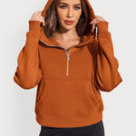 Zeagoo Womens Half Zip Cropped Hoodies