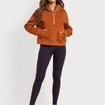 Zeagoo Womens Half Zip Cropped Hoodies