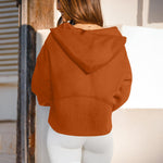 Zeagoo Womens Half Zip Cropped Hoodies