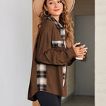 Zeagoo Womens Corduroy Flannel Shacket Jacket Casual Plaid Shirts