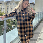 Zeagoo Womens Shacket Jacket Long Sleeve Flannel Shirt
